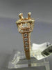 .95CT ROUND & PRINCESS DIAMOND 14KT ROSE GOLD SQUARE SEMI MOUNT ENGAGEMENT RING