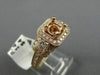 .95CT ROUND & PRINCESS DIAMOND 14KT ROSE GOLD SQUARE SEMI MOUNT ENGAGEMENT RING