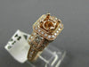 .95CT ROUND & PRINCESS DIAMOND 14KT ROSE GOLD SQUARE SEMI MOUNT ENGAGEMENT RING