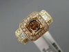 .95CT ROUND & PRINCESS DIAMOND 14KT ROSE GOLD SQUARE SEMI MOUNT ENGAGEMENT RING