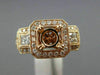.95CT ROUND & PRINCESS DIAMOND 14KT ROSE GOLD SQUARE SEMI MOUNT ENGAGEMENT RING
