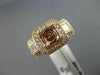 .95CT ROUND & PRINCESS DIAMOND 14KT ROSE GOLD SQUARE SEMI MOUNT ENGAGEMENT RING