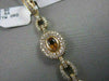 ANTIQUE 3.44CT DIAMOND & AAA EXTRA FACET CITRINE 14K YELLOW GOLD 3D PEAR PENDANT