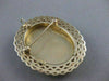 ANTIQUE LARGE QUEEN PEARL 14KT YELLOW GOLD LADY CAMEO FILIGREE PIN PENDANT #2694