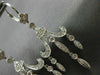 ANTIQUE LONG .50CT DIAMOND 14KT WHITE GOLD 3D FILIGREE HANGING EARRINGS #19857