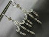 ANTIQUE LONG .50CT DIAMOND 14KT WHITE GOLD 3D FILIGREE HANGING EARRINGS #19857