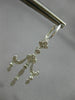 ANTIQUE LONG .50CT DIAMOND 14KT WHITE GOLD 3D FILIGREE HANGING EARRINGS #19857