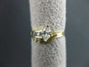 ANTIQUE .46CT DIAMOND 14KT W&Y GOLD MARQUISE & ROUND ENGAGEMENT RING #20196