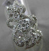 ANTIQUE MASSIVE 2.09CT DIAMOND 18KT WHITE GOLD THREE DIMENSIONAL FLOWER RING