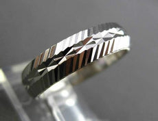 ANTIQUE 14K WHITE GOLD 3D FILIGREE ETERNITY WEDDING ANNIVERSARY RING BAND #18954