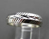 ANTIQUE 14K WHITE GOLD 3D FILIGREE ETERNITY WEDDING ANNIVERSARY RING BAND #18954