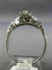 ANTIQUE .70CT OLD MINE DIAMOND 18KT WHITE GOLD 3D FILIGREE ENGAGEMENT RING #1563