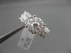 ANTIQUE LARGE 1.50CT DIAMOND 14KT WHITE GOLD CLUSTER FRIENDSHIP PROMISE RING