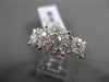 ANTIQUE LARGE 1.50CT DIAMOND 14KT WHITE GOLD CLUSTER FRIENDSHIP PROMISE RING