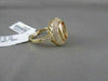ANTIQUE LARGE 2.96CTW CITRINE DIAMOND 14KT Y GOLD RING