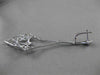 ANTIQUE LARGE .86CT DIAMOND 14K WHITE GOLD 3D FILIGREE MILGRAIN HANGING EARRINGS