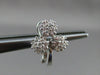 ANTIQUE .70CT DIAMOND 14KT WHITE GOLD HANGING FLOWER CLIP ON EARRINGS #1199