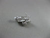 ANTIQUE .70CT DIAMOND 14KT WHITE GOLD HANGING FLOWER CLIP ON EARRINGS #1199
