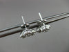 ANTIQUE .70CT DIAMOND 14KT WHITE GOLD HANGING FLOWER CLIP ON EARRINGS #1199