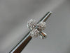 ANTIQUE .70CT DIAMOND 14KT WHITE GOLD HANGING FLOWER CLIP ON EARRINGS #1199