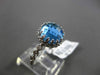 ANTIQUE 5.08CTW DIAMOND & AAA BLUE TOPAZ 14KT WHITE GOLD FILIGREE MILGRAIN RING