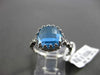 ANTIQUE 5.08CTW DIAMOND & AAA BLUE TOPAZ 14KT WHITE GOLD FILIGREE MILGRAIN RING