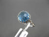 ANTIQUE 5.08CTW DIAMOND & AAA BLUE TOPAZ 14KT WHITE GOLD FILIGREE MILGRAIN RING