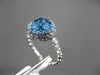 ANTIQUE 5.08CTW DIAMOND & AAA BLUE TOPAZ 14KT WHITE GOLD FILIGREE MILGRAIN RING