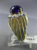 ANTIQUE LARGE 8.34CT DIAMOND & AAA AMETHYST 18K TWO TONE GOLD 3D OVAL RING #2624