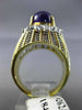 ANTIQUE LARGE 8.34CT DIAMOND & AAA AMETHYST 18K TWO TONE GOLD 3D OVAL RING #2624