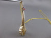ANTIQUE LARGE RUBY SAPPHIRE BANJO GUITAR 14K YELLOW GOLD FILIGREE PENDANT #20852