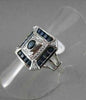 ANTIQUE 1.4CTW AAA SAPPHIRE & DIAMOND 14KT WHITE GOLD COCKTAIL RING!!!!!!