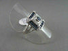 ANTIQUE 1.4CTW AAA SAPPHIRE & DIAMOND 14KT WHITE GOLD COCKTAIL RING!!!!!!