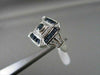 ANTIQUE 1.4CTW AAA SAPPHIRE & DIAMOND 14KT WHITE GOLD COCKTAIL RING!!!!!!