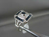 ANTIQUE 1.4CTW AAA SAPPHIRE & DIAMOND 14KT WHITE GOLD COCKTAIL RING!!!!!!