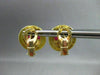 ANTIQUE LARGE 2.50CT AAA ROUND RUBY 18KT YELLOW GOLD CABOCHON EARRINGS #19166