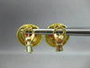ANTIQUE LARGE 2.50CT AAA ROUND RUBY 18KT YELLOW GOLD CABOCHON EARRINGS #19166