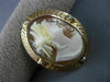 ANTIQUE AAA PEARL 14KT ROSE GOLD 3D HANDCRAFTED LADY CAMEO PENDANT BROOCH #25483