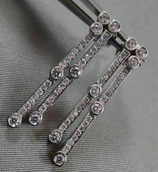 ANTIQUE 1.26CT ROUND DIAMOND 14KT W GOLD DROP HANGING EARRINGS ONE OF A KIND!!!!
