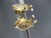 ANTIQUE AAA PEARL & SAPPHIRE 14K YELLOW GOLD HANDCRAFTED CLIP ON EARRINGS #22573