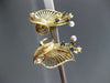 ANTIQUE AAA PEARL & SAPPHIRE 14K YELLOW GOLD HANDCRAFTED CLIP ON EARRINGS #22573