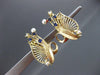 ANTIQUE AAA PEARL & SAPPHIRE 14K YELLOW GOLD HANDCRAFTED CLIP ON EARRINGS #22573