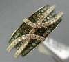 1.32CT WHITE & CHOCOLATE FANCY DIAMOND 14K ROSE & BLACK GOLD 3D CRISS CROSS RING