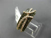 1.32CT WHITE & CHOCOLATE FANCY DIAMOND 14K ROSE & BLACK GOLD 3D CRISS CROSS RING