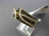 1.32CT WHITE & CHOCOLATE FANCY DIAMOND 14K ROSE & BLACK GOLD 3D CRISS CROSS RING