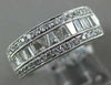 .75CT ROUND & BAGUETTE DIAMOND 18KT WHITE GOLD 3D SEMI ETERNITY ANNIVERSARY RING