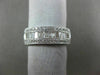 .75CT ROUND & BAGUETTE DIAMOND 18KT WHITE GOLD 3D SEMI ETERNITY ANNIVERSARY RING