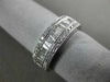 .75CT ROUND & BAGUETTE DIAMOND 18KT WHITE GOLD 3D SEMI ETERNITY ANNIVERSARY RING