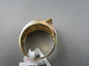 ANTIQUE 14K GOLD WIDE TWO TONE DIAMOND 1.45CT BELT RING