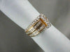 ANTIQUE 14K GOLD WIDE TWO TONE DIAMOND 1.45CT BELT RING
